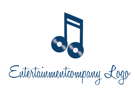 music note with vinyls logo