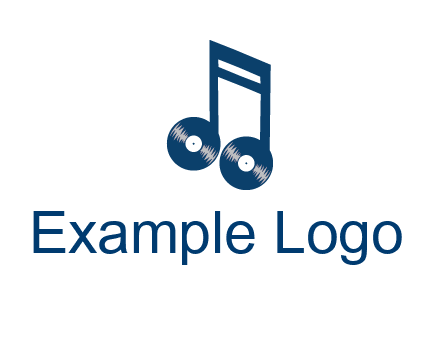 music note with vinyls logo