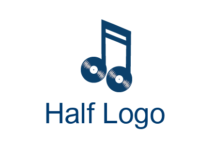 music note with vinyls logo