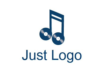 music note with vinyls logo