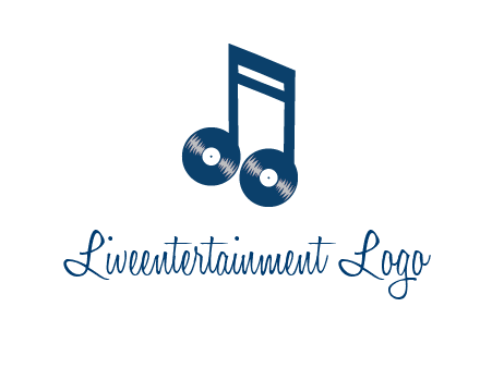 music note with vinyls logo