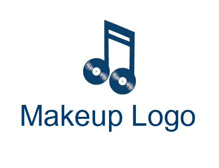 music note with vinyls logo