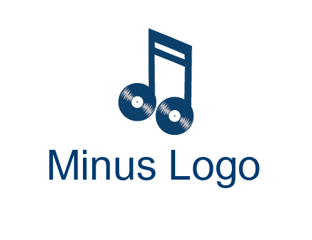 music note with vinyls logo