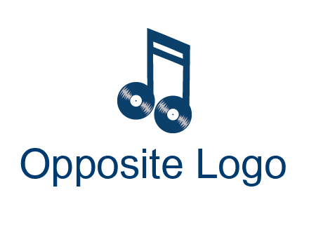 music note with vinyls logo