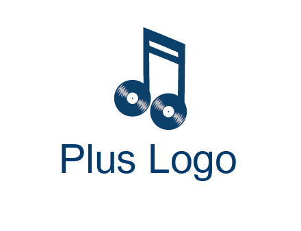 music note with vinyls logo