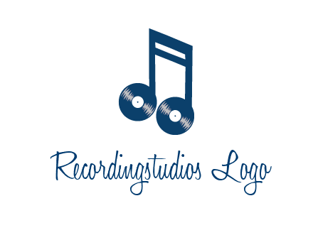 music note with vinyls logo