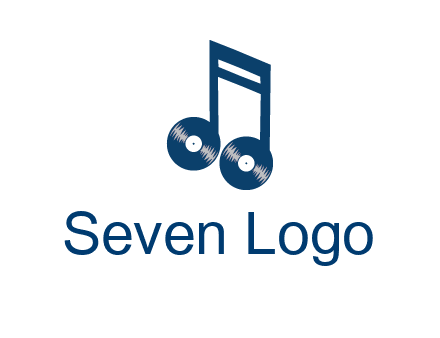 music note with vinyls logo
