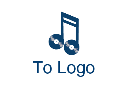 music note with vinyls logo