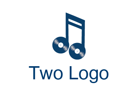 music note with vinyls logo