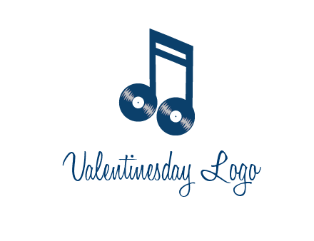 music note with vinyls logo