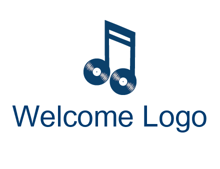 music note with vinyls logo