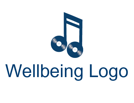 music note with vinyls logo