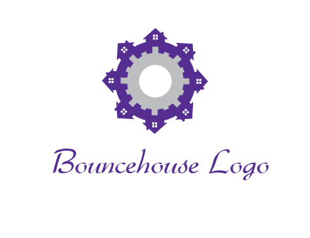 houses laced in a circle with a gear inside