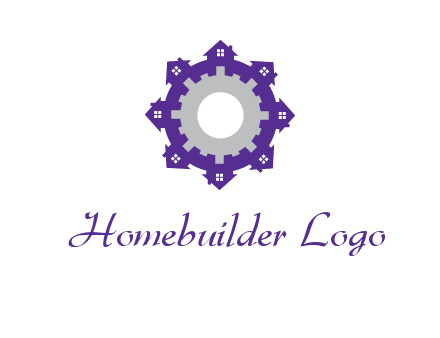 houses laced in a circle with a gear inside