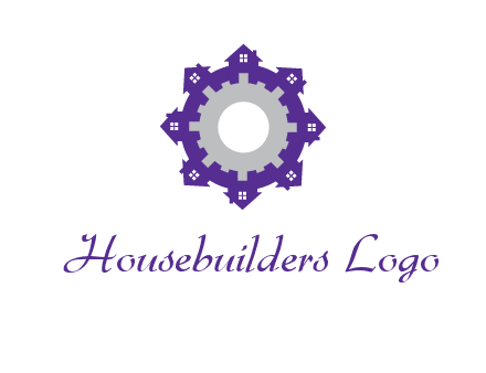houses laced in a circle with a gear inside