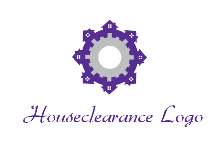 houses laced in a circle with a gear inside