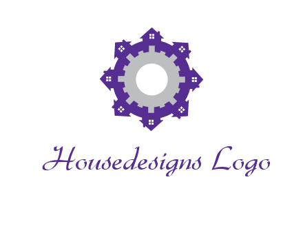 houses laced in a circle with a gear inside