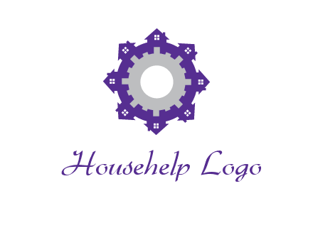 houses laced in a circle with a gear inside