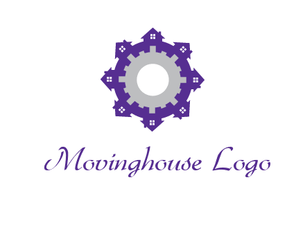 houses laced in a circle with a gear inside