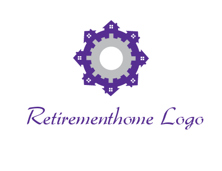 houses laced in a circle with a gear inside