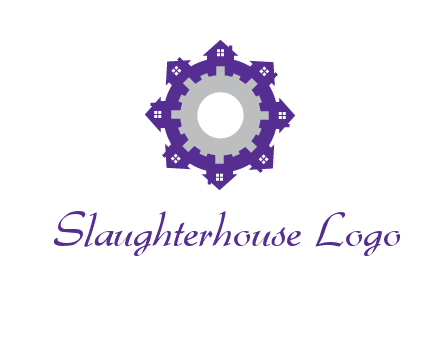 houses laced in a circle with a gear inside