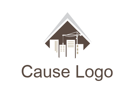 city skyline logo showing skyscrapers