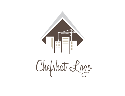 city skyline logo showing skyscrapers