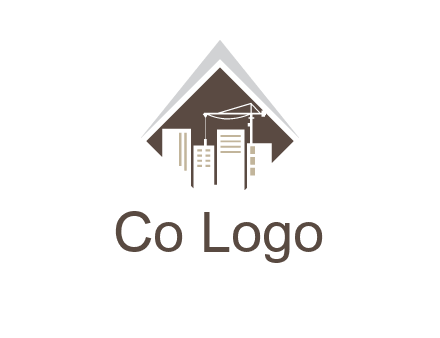 city skyline logo showing skyscrapers
