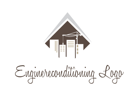 city skyline logo showing skyscrapers