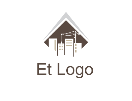 city skyline logo showing skyscrapers
