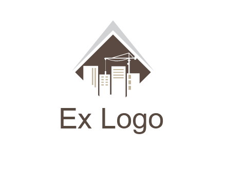 city skyline logo showing skyscrapers