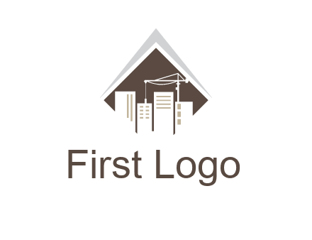 city skyline logo showing skyscrapers
