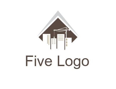 city skyline logo showing skyscrapers