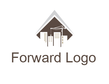 city skyline logo showing skyscrapers