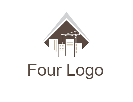 city skyline logo showing skyscrapers