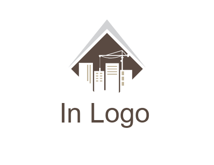 city skyline logo showing skyscrapers