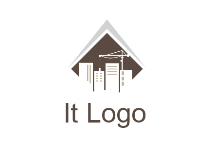 city skyline logo showing skyscrapers