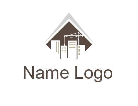 city skyline logo showing skyscrapers