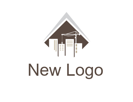 city skyline logo showing skyscrapers