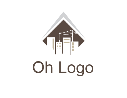 city skyline logo showing skyscrapers