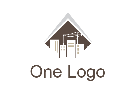 city skyline logo showing skyscrapers