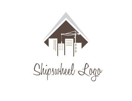 city skyline logo showing skyscrapers