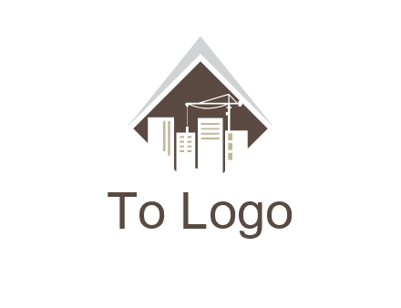 city skyline logo showing skyscrapers