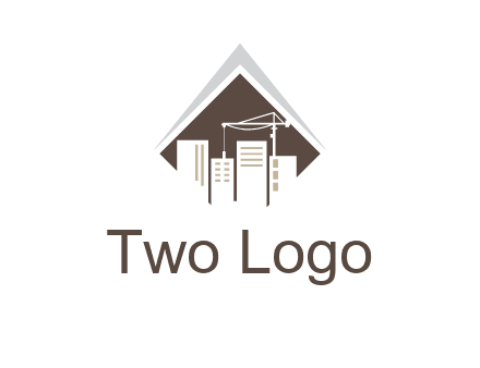 city skyline logo showing skyscrapers
