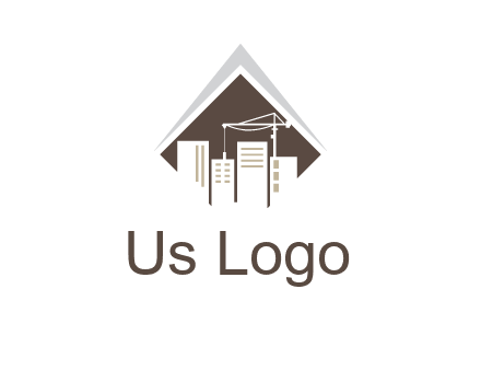 city skyline logo showing skyscrapers