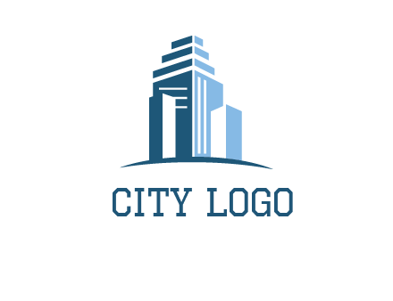 outline of skyscrapers logo
