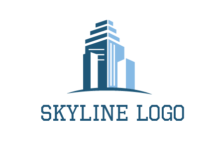 outline of skyscrapers logo