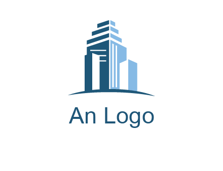 outline of skyscrapers logo