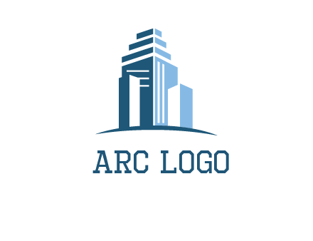 outline of skyscrapers logo