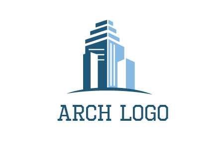 outline of skyscrapers logo
